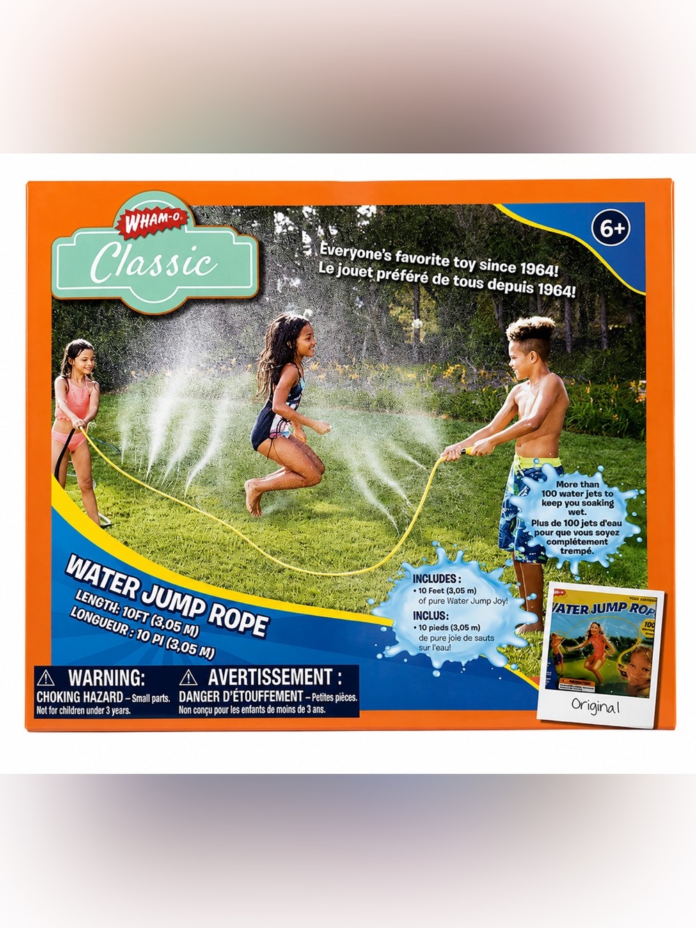 Wham-O Classic Water Jump Rope Sprinkler Toy 10ft outdoor Summer Water Game